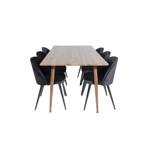 Venture Home Polar Matbord med Velvet Stolarna