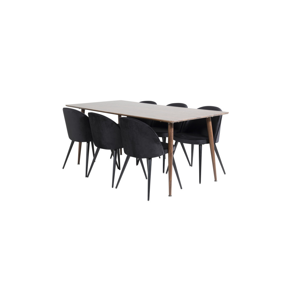 Produktbild för Polar Matbord med Velvet Stolarna