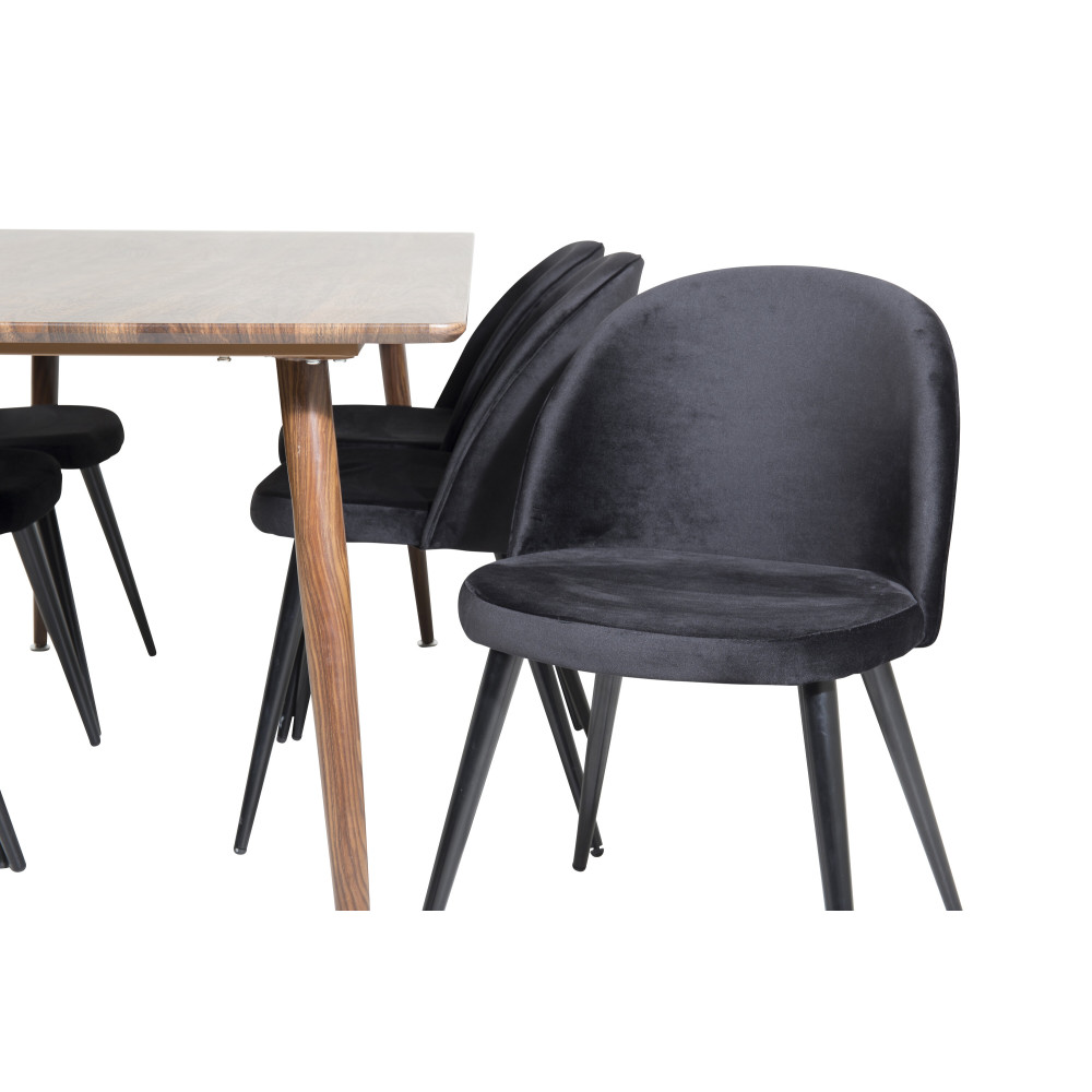 Produktbild för Polar Matbord med Velvet Stolarna