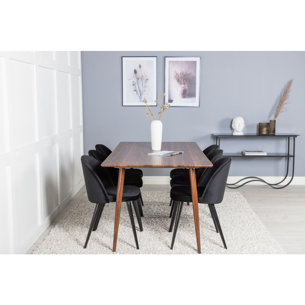 Produktbild för Polar Matbord med Velvet Stolarna