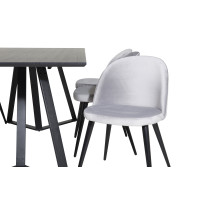 Produktbild för Marina Matbord med Velvet Stolarna