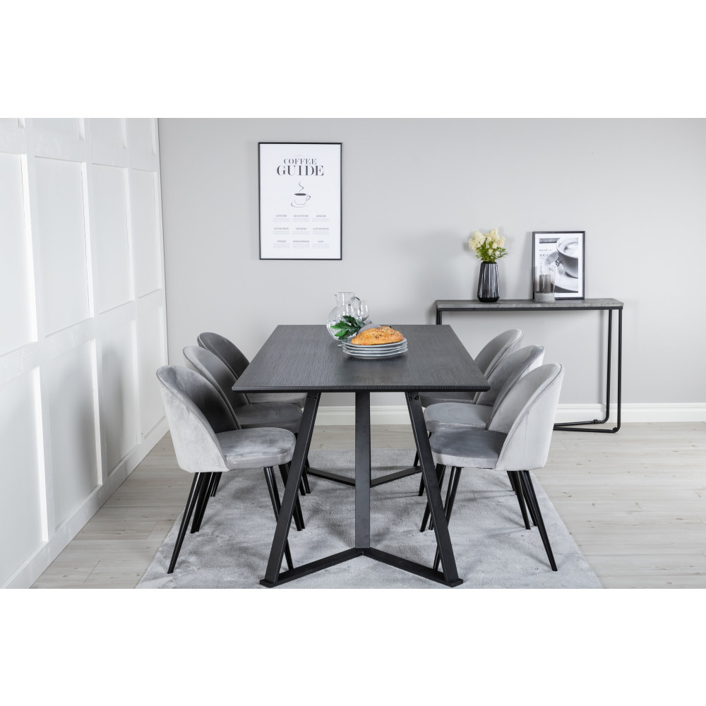 Produktbild för Marina Matbord med Velvet Stolarna