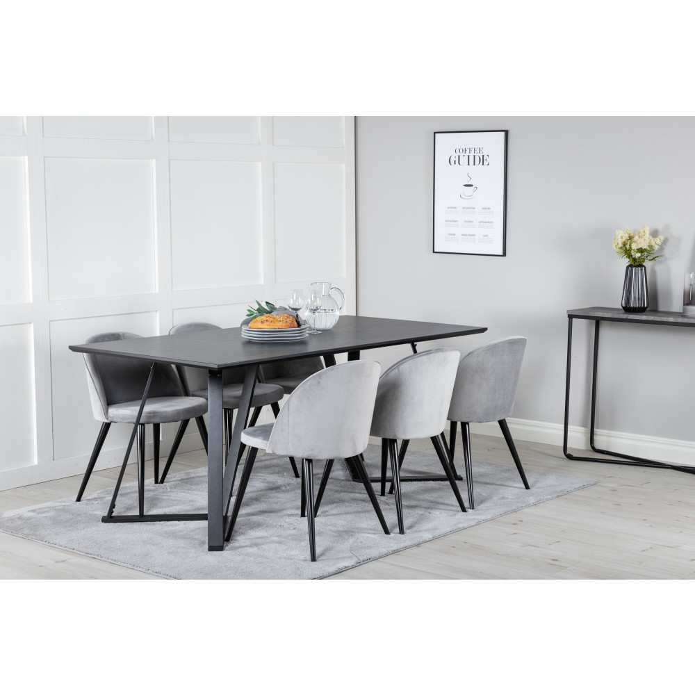Produktbild för Marina Matbord med Velvet Stolarna
