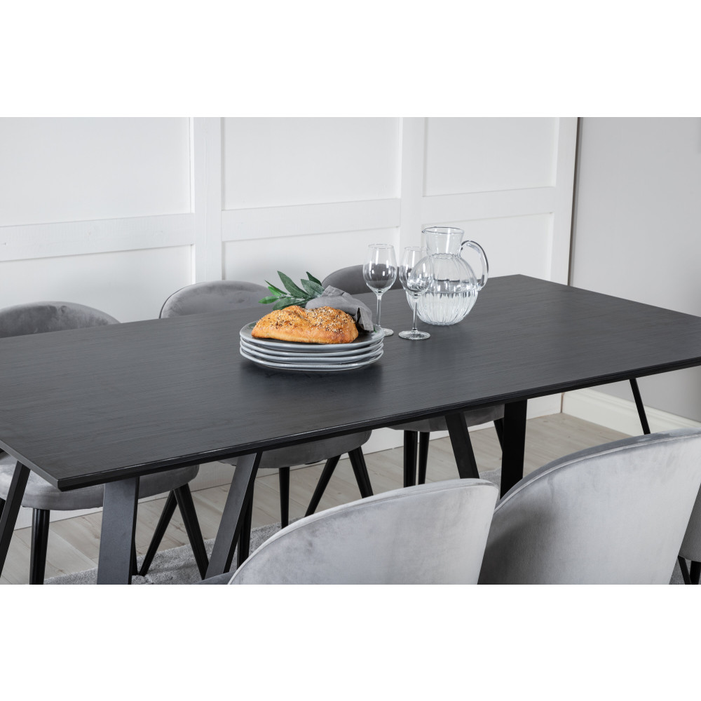 Produktbild för Marina Matbord med Velvet Stolarna