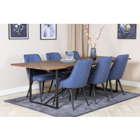 Produktbild för Padang Matbord med Velvet Deluxe Stolarna
