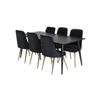 Produktbild för Dipp Matbord med Velvet Deluxe Stolarna