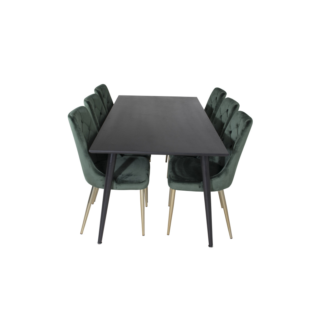 Produktbild för Dipp Matbord med Velvet Deluxe Stolarna