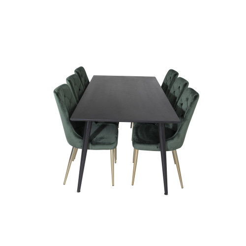 Venture Home Dipp Matbord med Velvet Deluxe Stolarna