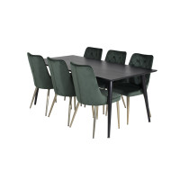 Produktbild för Dipp Matbord med Velvet Deluxe Stolarna