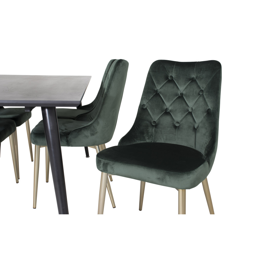 Produktbild för Dipp Matbord med Velvet Deluxe Stolarna
