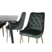 Produktbild för Dipp Matbord med Velvet Deluxe Stolarna