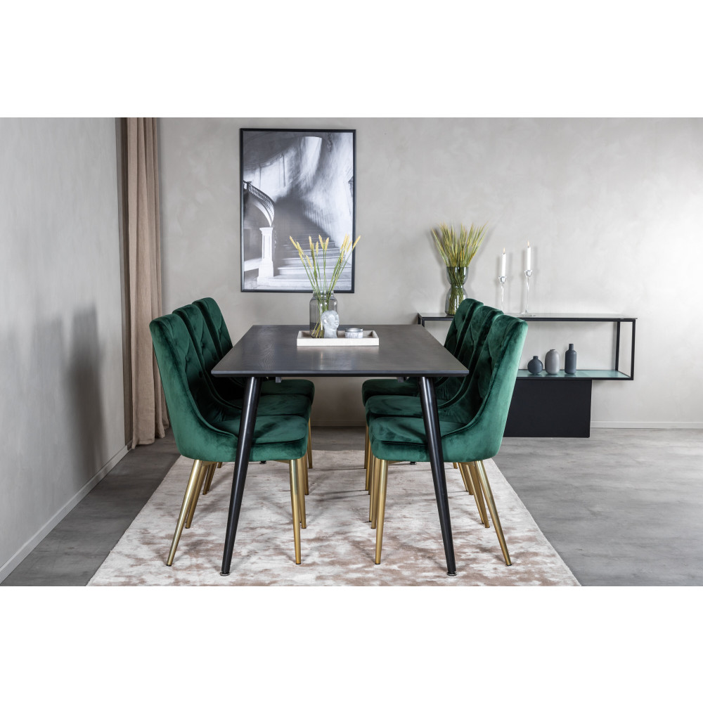 Produktbild för Dipp Matbord med Velvet Deluxe Stolarna