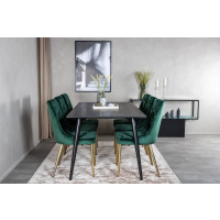 Produktbild för Dipp Matbord med Velvet Deluxe Stolarna