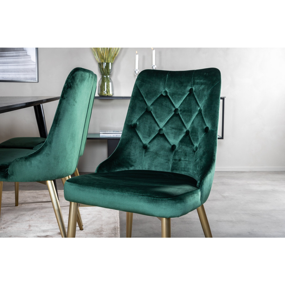 Produktbild för Dipp Matbord med Velvet Deluxe Stolarna