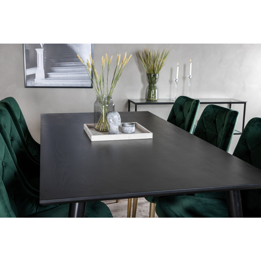Produktbild för Dipp Matbord med Velvet Deluxe Stolarna