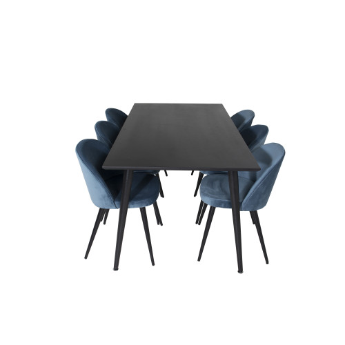 Venture Home Dipp Matbord med Velvet Stolarna