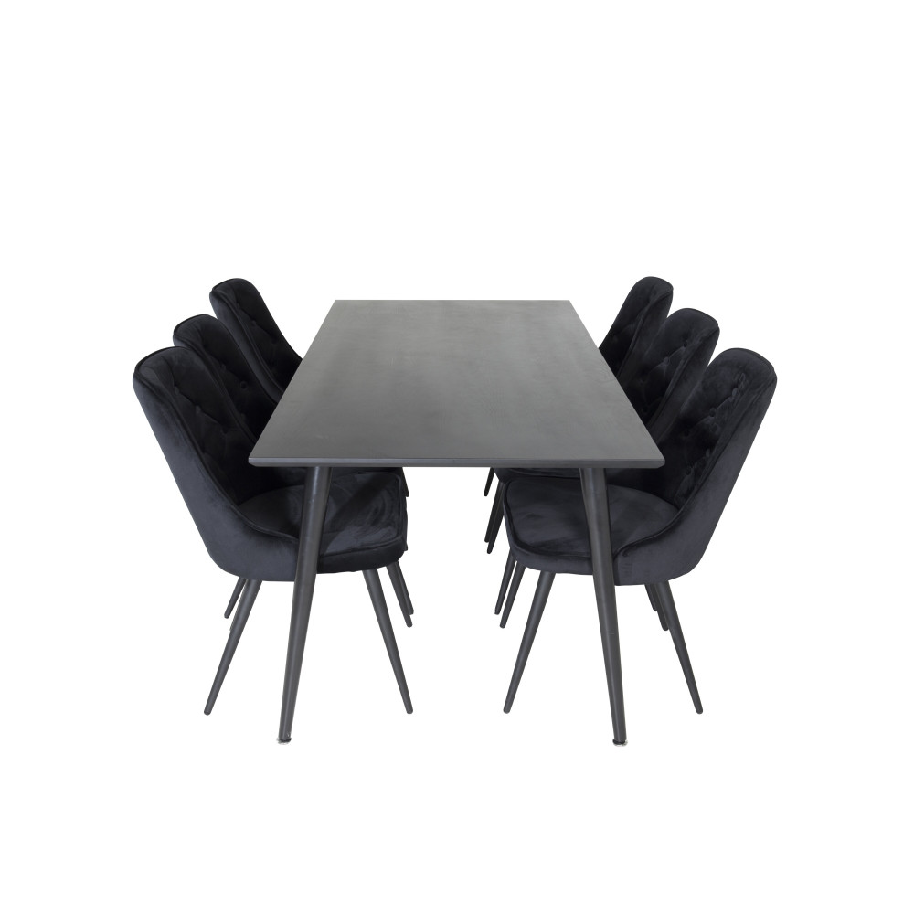Produktbild för Dipp Matbord med Velvet Deluxe Stolarna