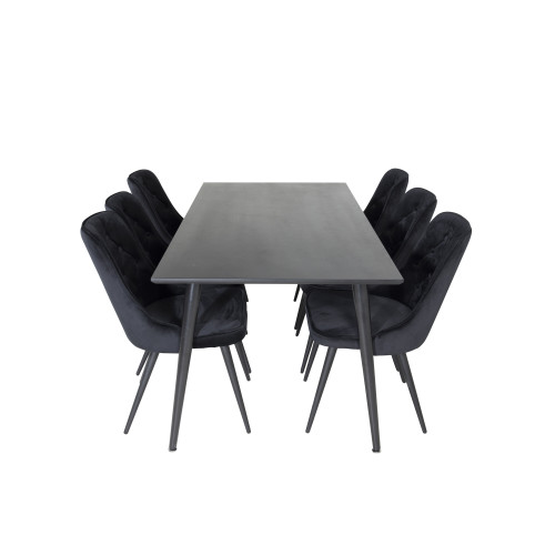 Venture Home Dipp Matbord med Velvet Deluxe Stolarna