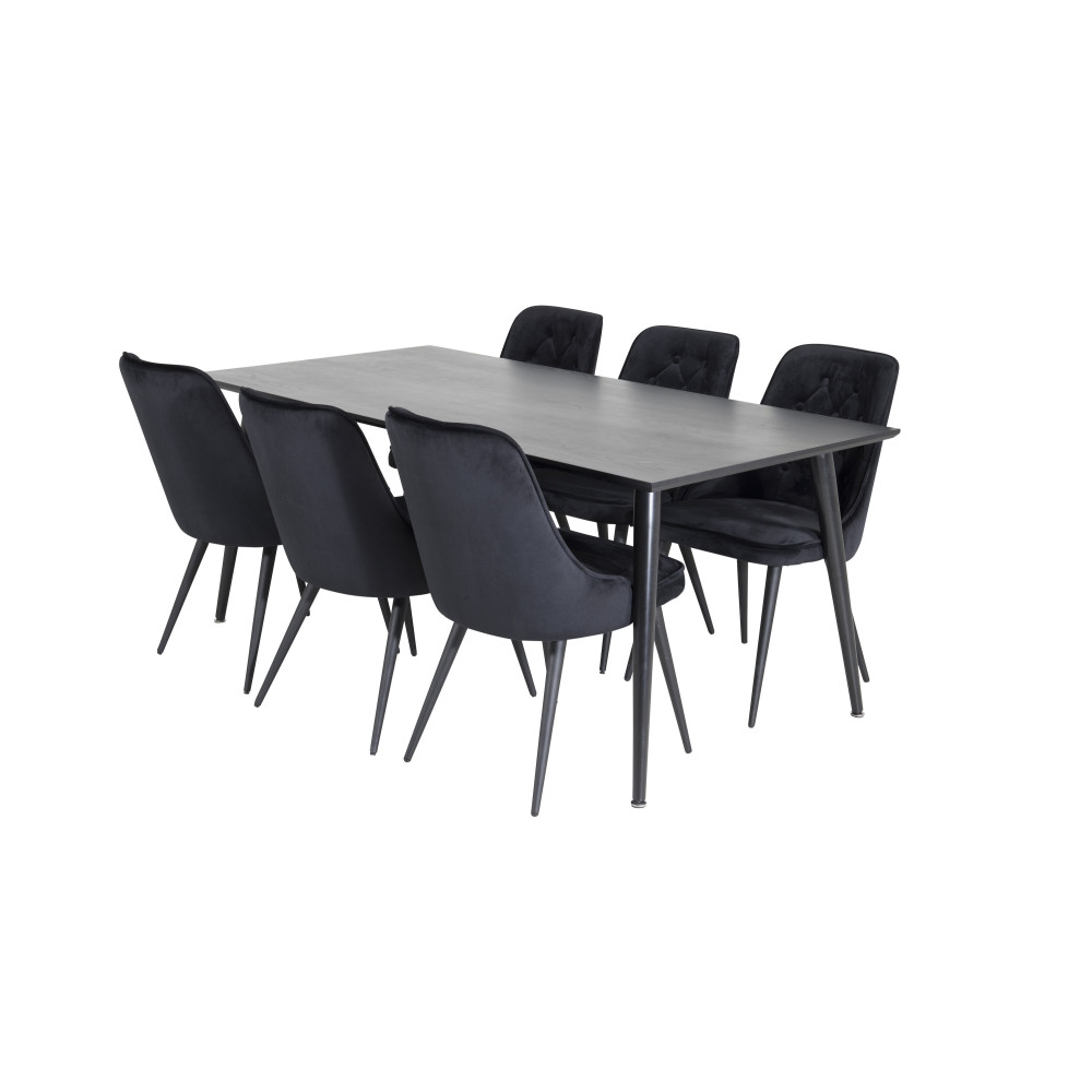Produktbild för Dipp Matbord med Velvet Deluxe Stolarna