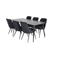 Produktbild för Dipp Matbord med Velvet Deluxe Stolarna