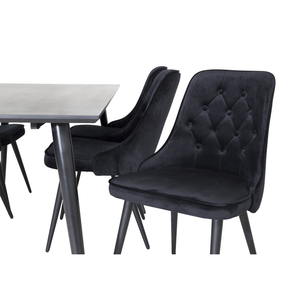 Produktbild för Dipp Matbord med Velvet Deluxe Stolarna