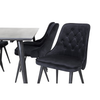 Produktbild för Dipp Matbord med Velvet Deluxe Stolarna