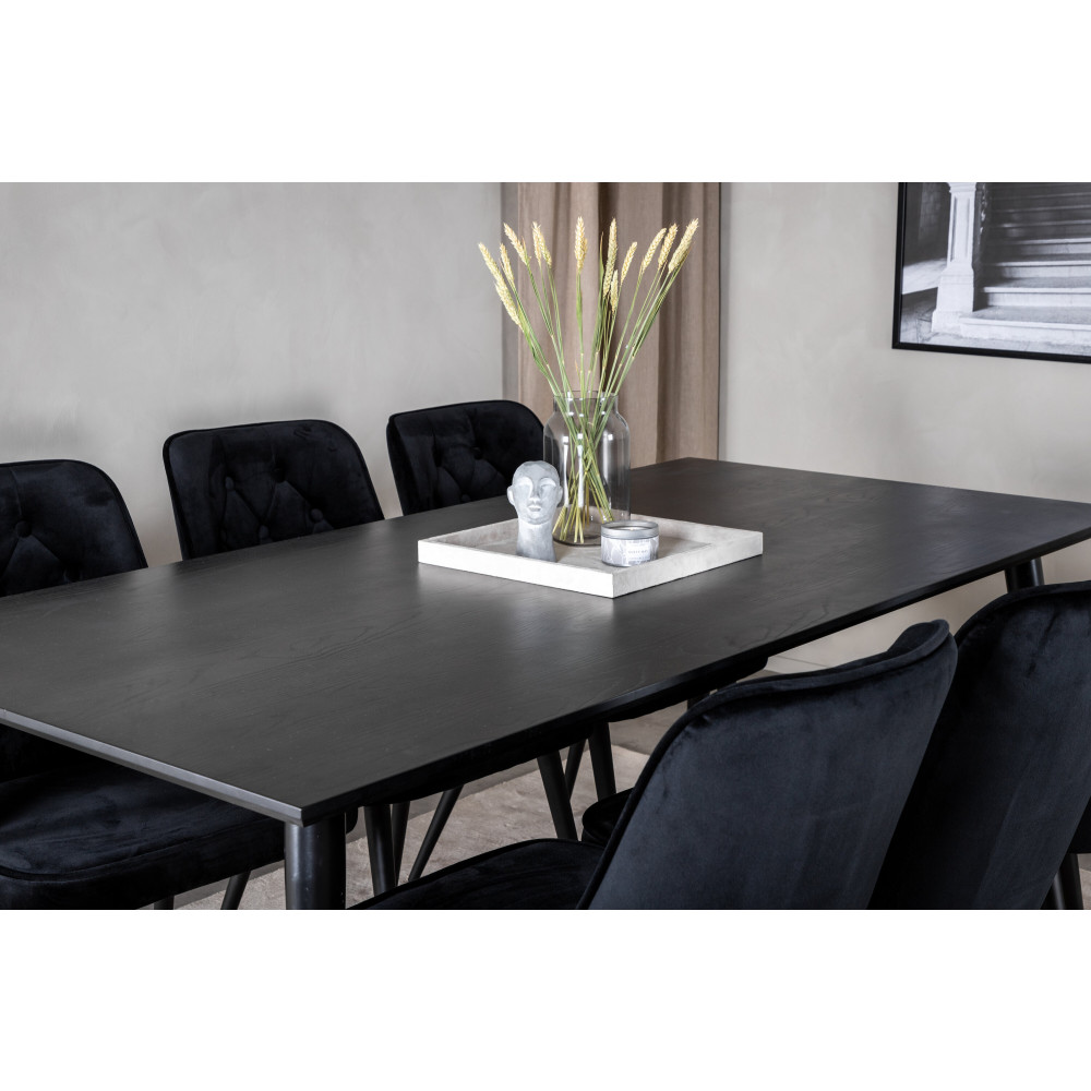 Produktbild för Dipp Matbord med Velvet Deluxe Stolarna