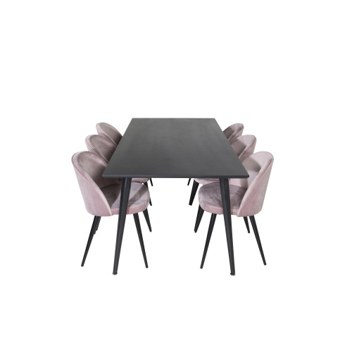 Venture Home Dipp Matbord med Velvet Stolarna