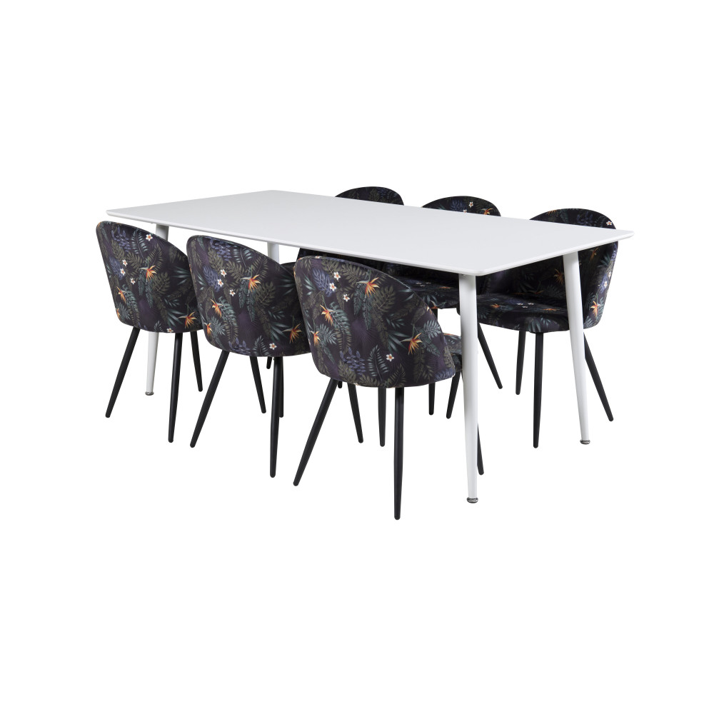 Produktbild för Polar Matbord med Velvet Stolarna