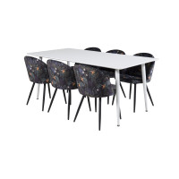 Produktbild för Polar Matbord med Velvet Stolarna