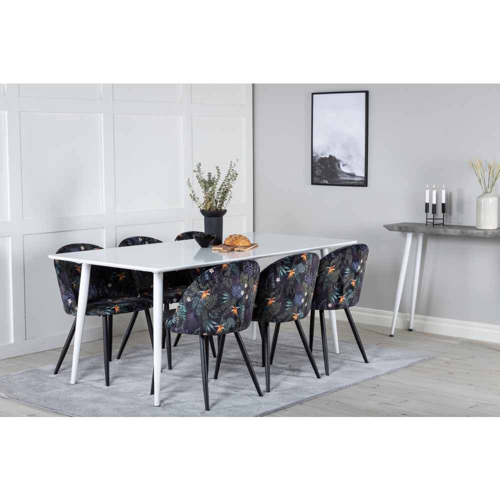 Produktbild för Polar Matbord med Velvet Stolarna