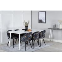 Produktbild för Polar Matbord med Velvet Stolarna