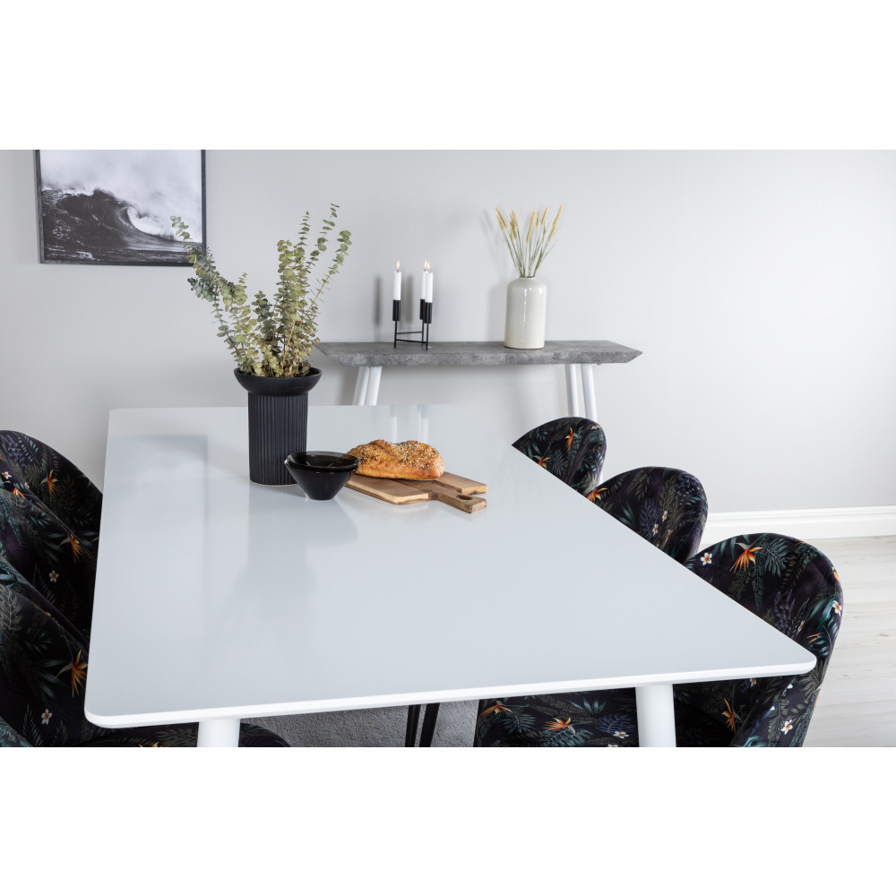 Produktbild för Polar Matbord med Velvet Stolarna