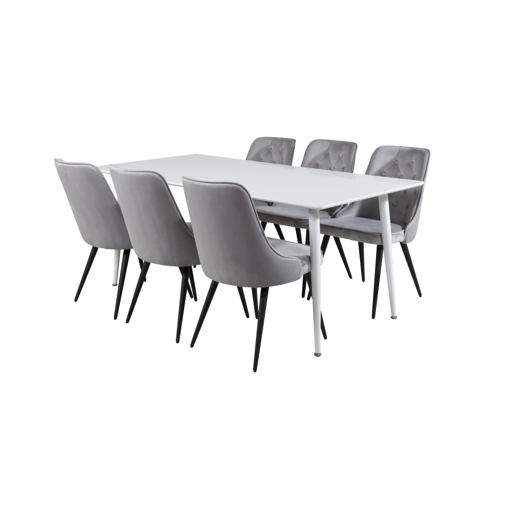 Produktbild för Polar Matbord med Velvet Deluxe Stolarna