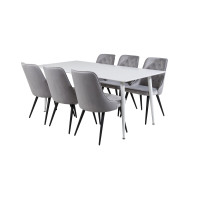 Produktbild för Polar Matbord med Velvet Deluxe Stolarna