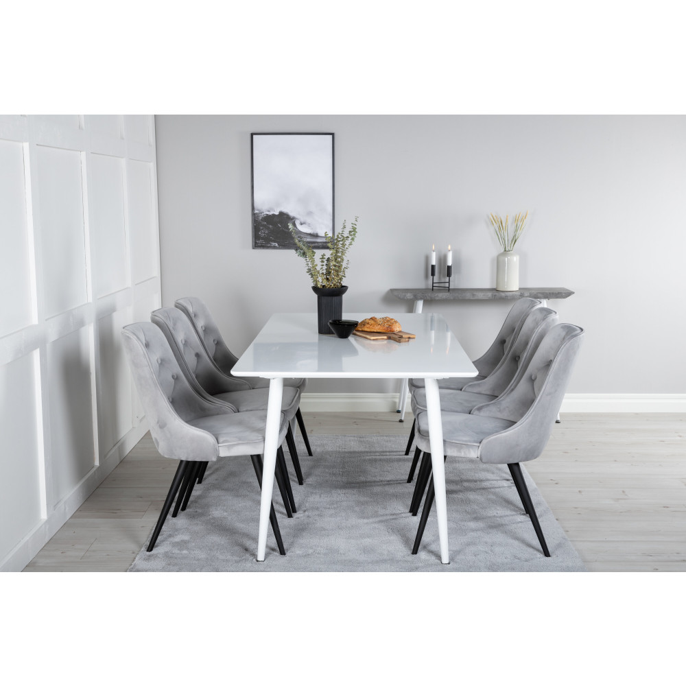 Produktbild för Polar Matbord med Velvet Deluxe Stolarna