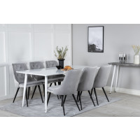 Produktbild för Polar Matbord med Velvet Deluxe Stolarna