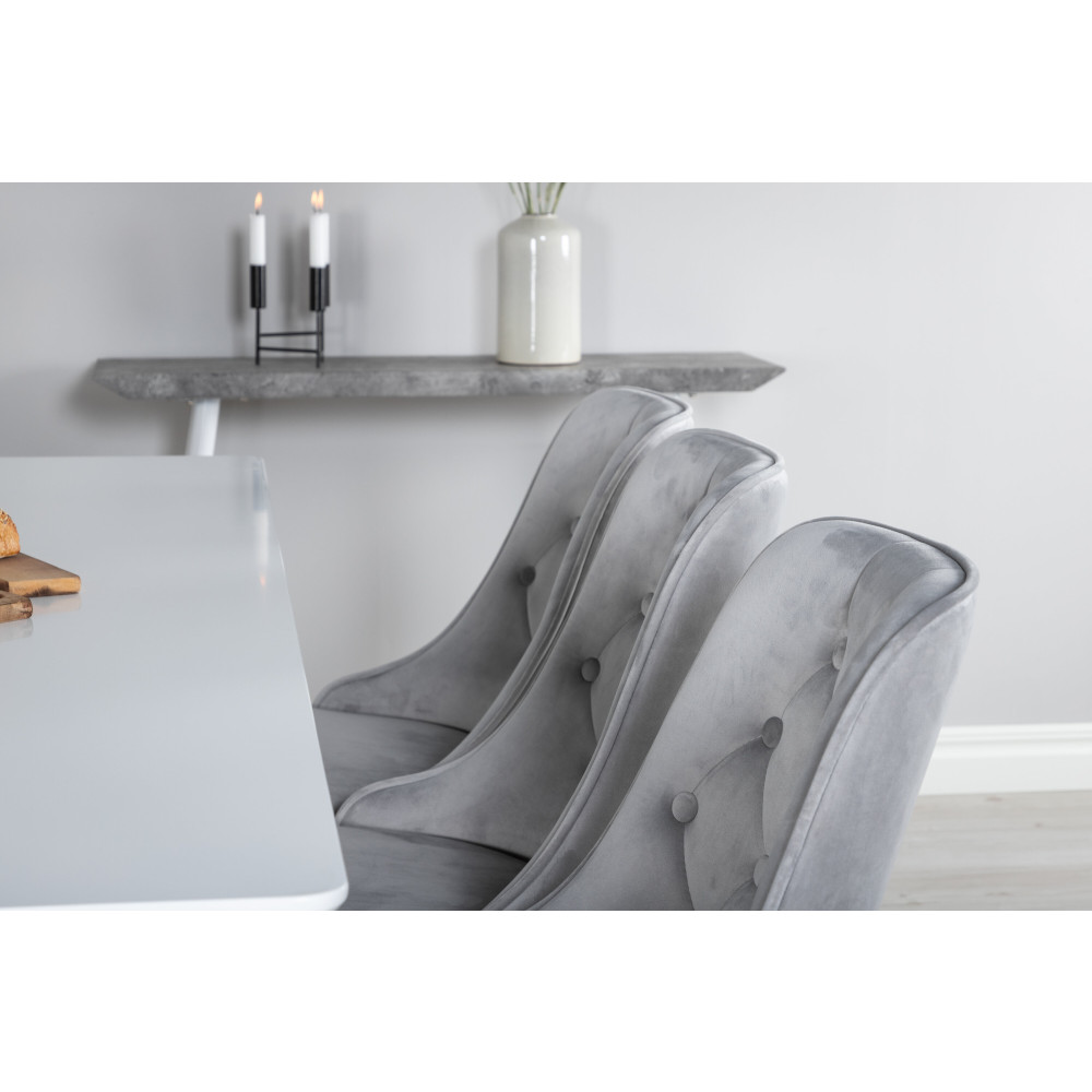 Produktbild för Polar Matbord med Velvet Deluxe Stolarna