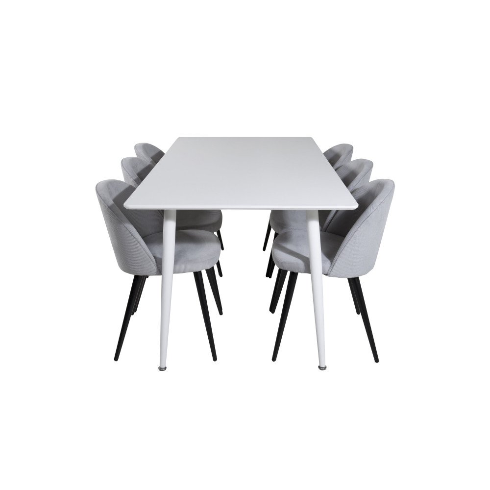 Produktbild för Polar Matbord med Velvet Stolarna