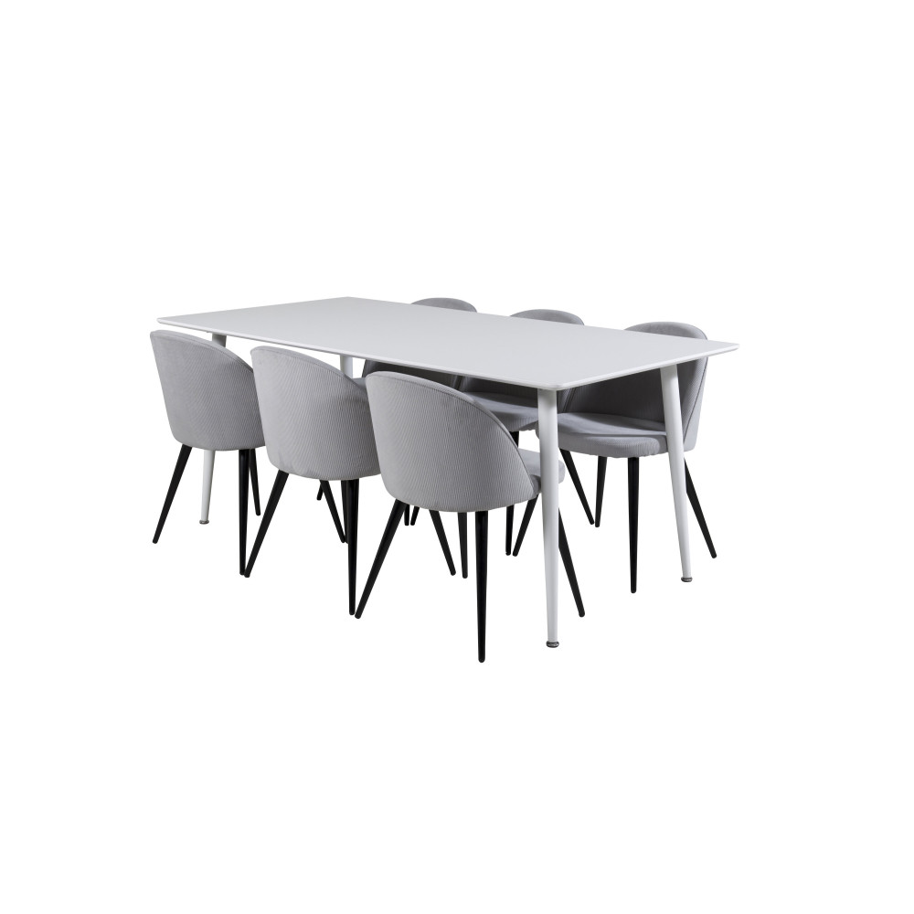 Produktbild för Polar Matbord med Velvet Stolarna