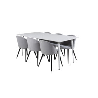 Produktbild för Polar Matbord med Velvet Stolarna