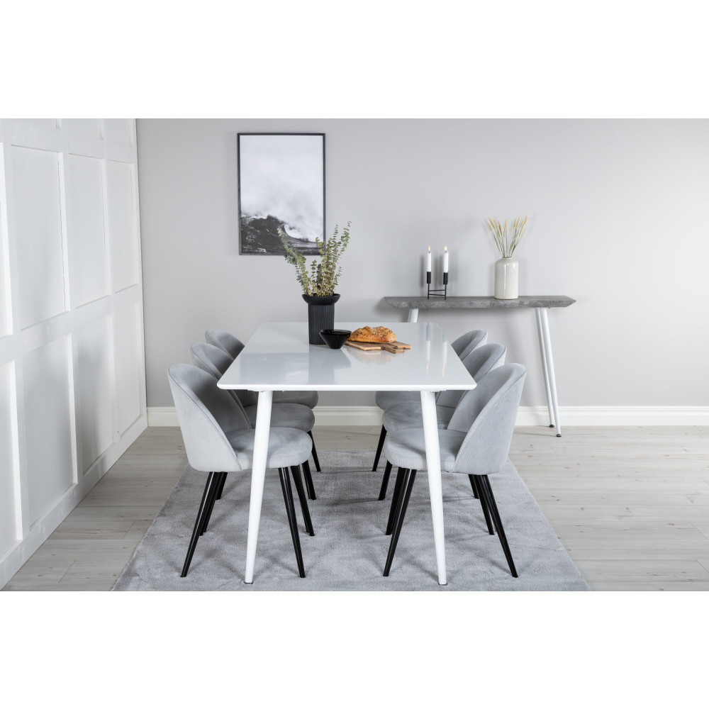 Produktbild för Polar Matbord med Velvet Stolarna