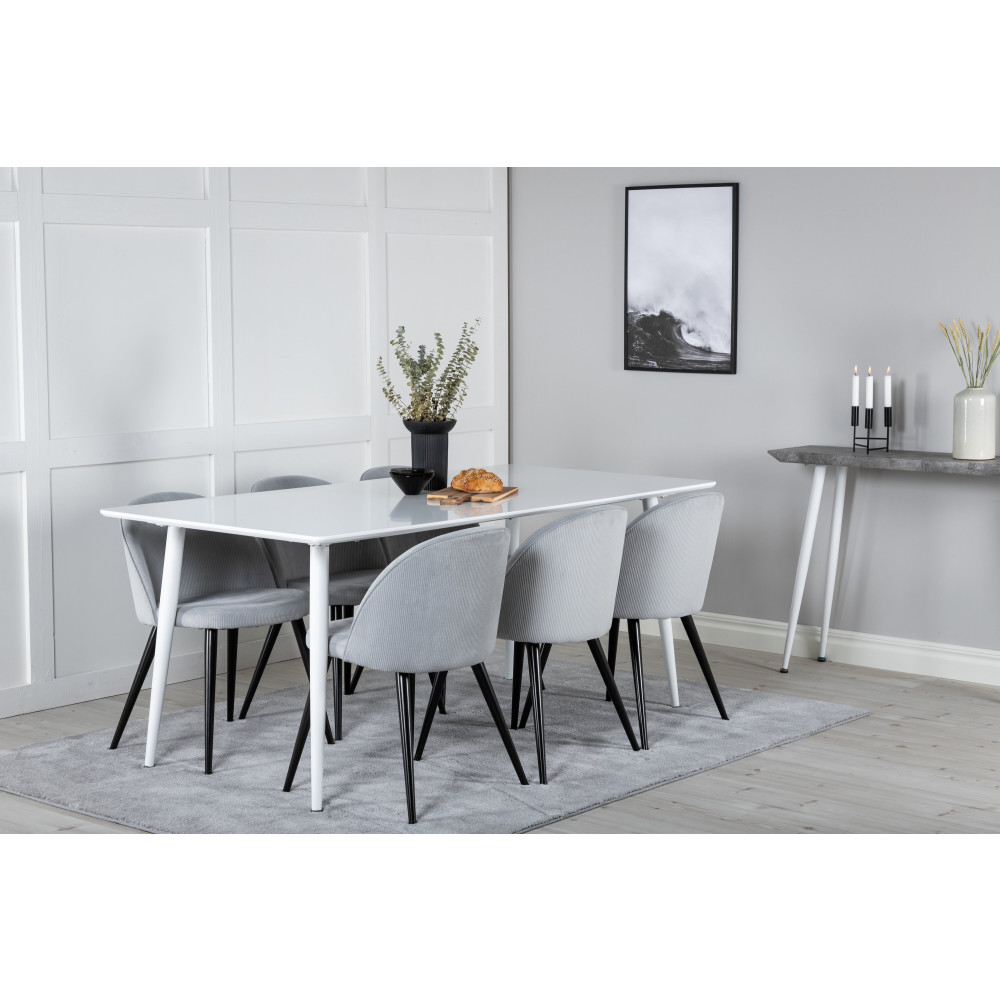 Produktbild för Polar Matbord med Velvet Stolarna