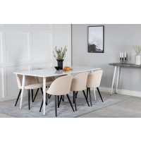 Produktbild för Polar Matbord med Velvet Stolarna