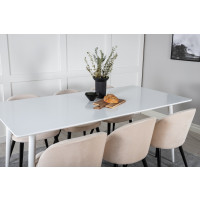 Produktbild för Polar Matbord med Velvet Stolarna