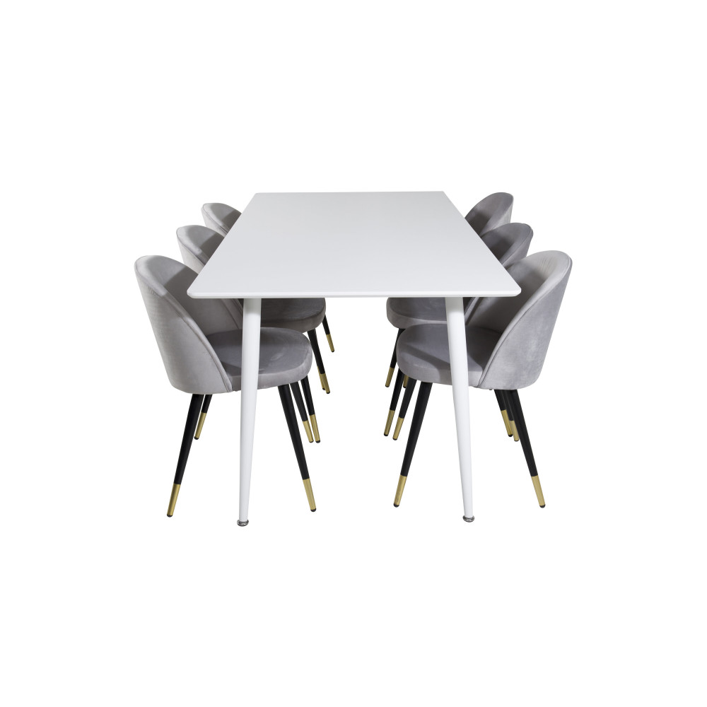 Produktbild för Polar Matbord med Velvet Stolarna
