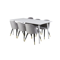 Produktbild för Polar Matbord med Velvet Stolarna