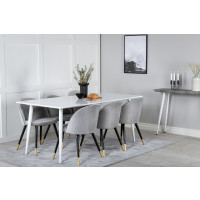 Produktbild för Polar Matbord med Velvet Stolarna