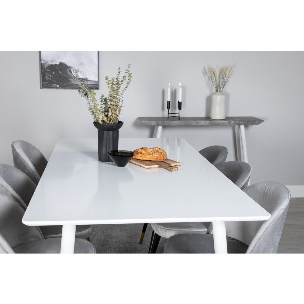 Produktbild för Polar Matbord med Velvet Stolarna