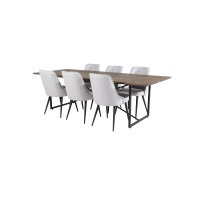 Produktbild för Padang Matbord med Velvet Deluxe Stolarna